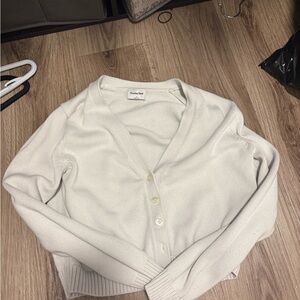 White Cardigan Sweater